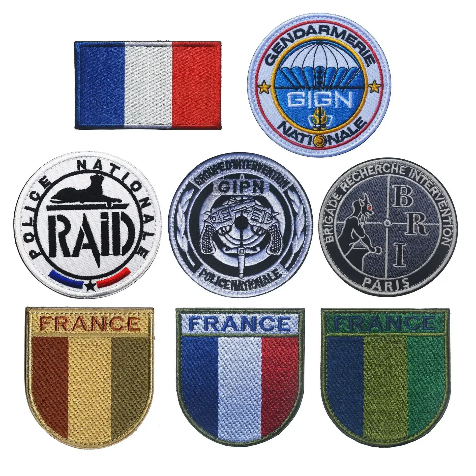 GIGN GIPN BRI Embroidery Patches &ndash; Durable Tactical Patch