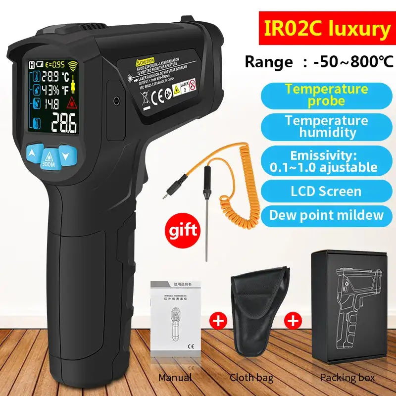 Infrared Thermometer Non Contact Emissivity Adjustable IR02C / CHINA