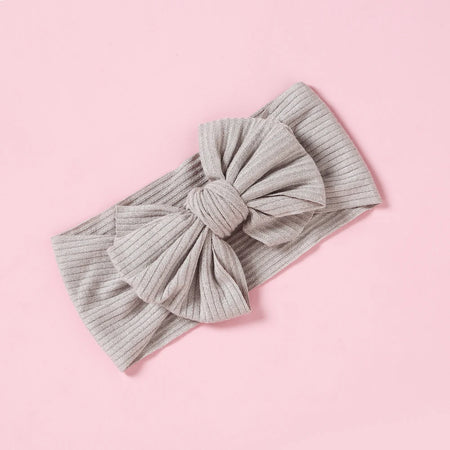 A&amp;A Knit Bow Baby Headbands - Soft Nylon Hair Accessories for Girls (21 Colours)