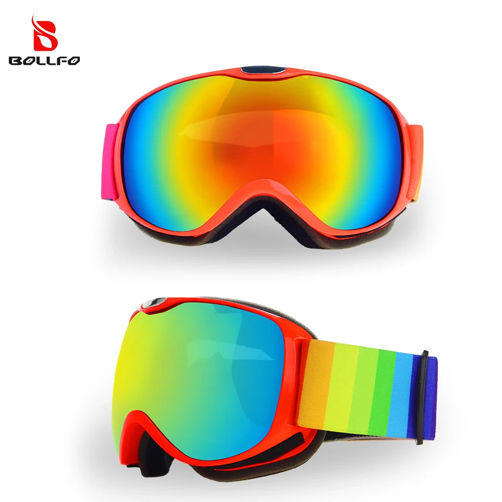BOLLFO Kids Ski Goggles &ndash; Anti-Fog UV400 Winter Eyewear Snowboard Goggles / CHINA / M