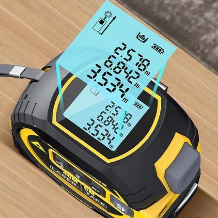 3-in-1 High Precision Laser Tape Measure - 40/60M with Data Storage