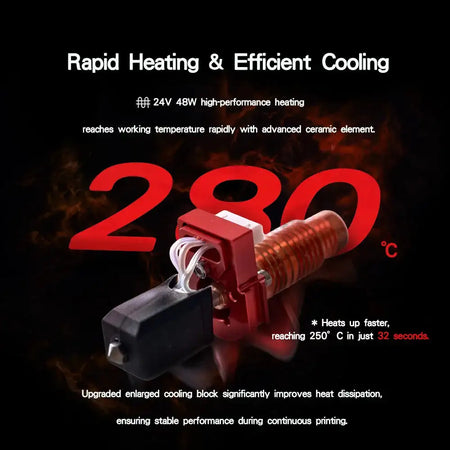 Upgrade Hotend for Flashforge Adventurer 5M Ceramic 280C