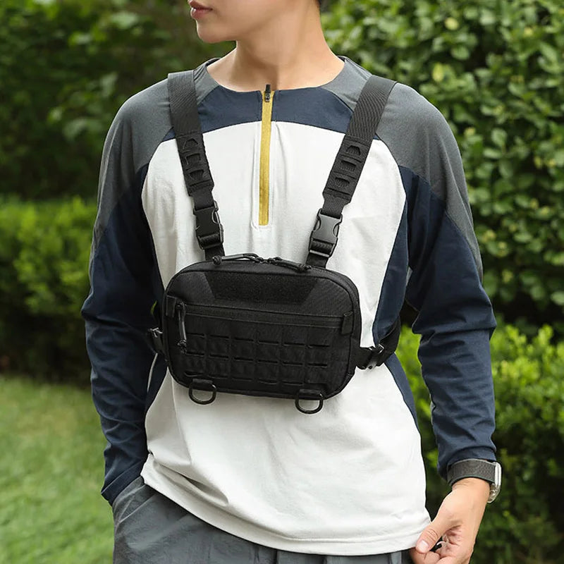 Men's Tactical Molle Chest Bag &ndash; Versatile Front Rig Pouch