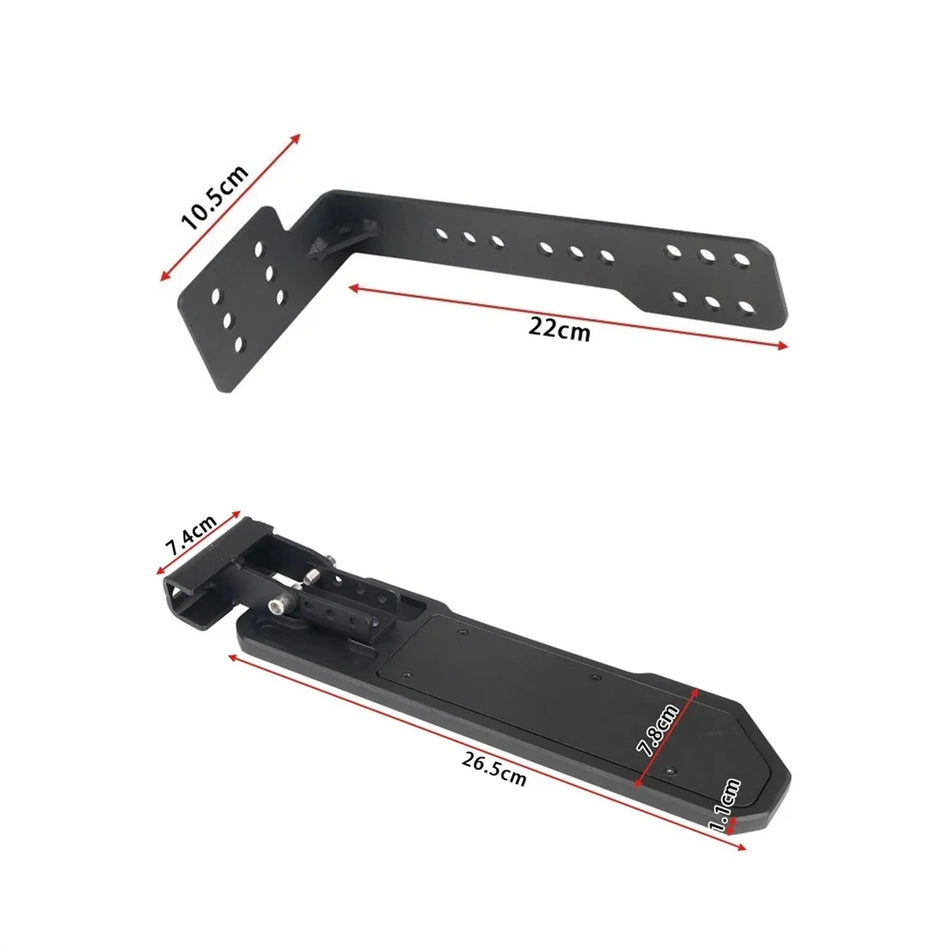 Podkładka pedału po lewej stronie dla Jeep Wrangler JL/JLU i Gladiator JT, aluminium, obrabiana CNC