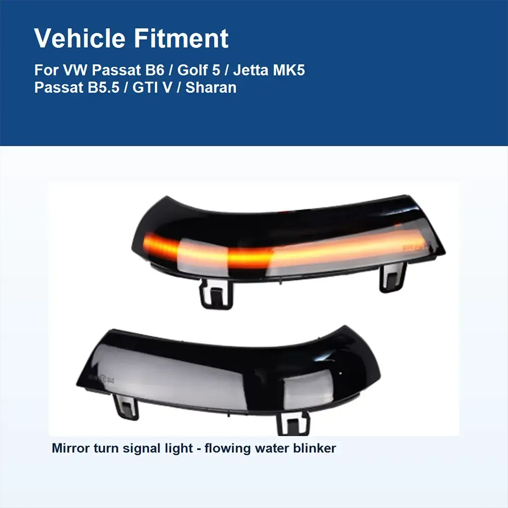 LED Turn Signal Lights with Flowing Water Effect for VW Passat B6 Golf 5 Jetta by InterCyprus Trading Ltd