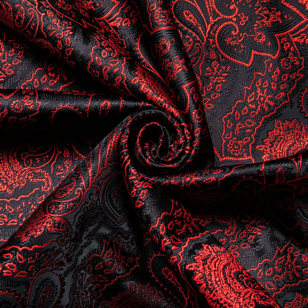 Barry.Wang Jacquard Silk Scarf &ndash; Elegant Floral Paisley Design