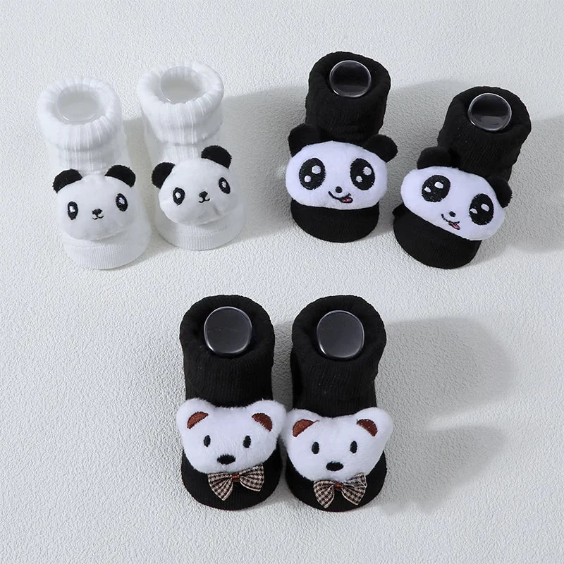 Cute 3D Panda Baby Socks &ndash; Soft Cotton Comfort for Infants