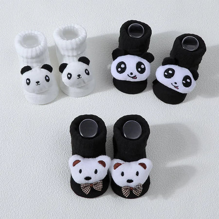 Cute 3D Panda Baby Socks &ndash; Soft Cotton Comfort for Infants