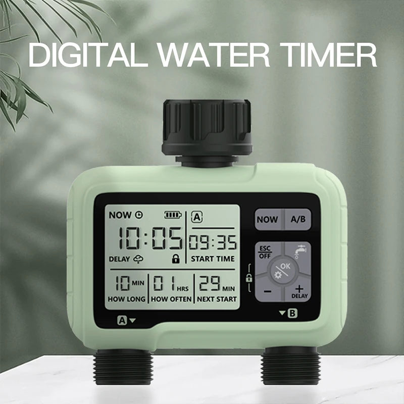 Super Timing System 2-Outlet Automatic Water Timer for Precise Outdoor Irrigation