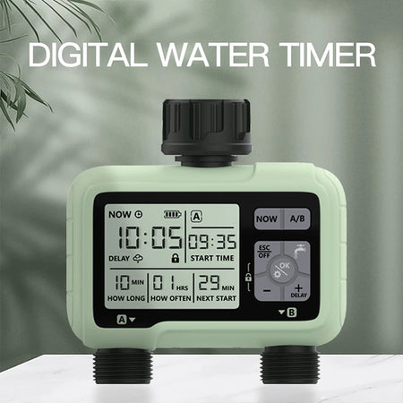 Super Timing System 2-Outlet Automatic Water Timer for Precise Outdoor Irrigation