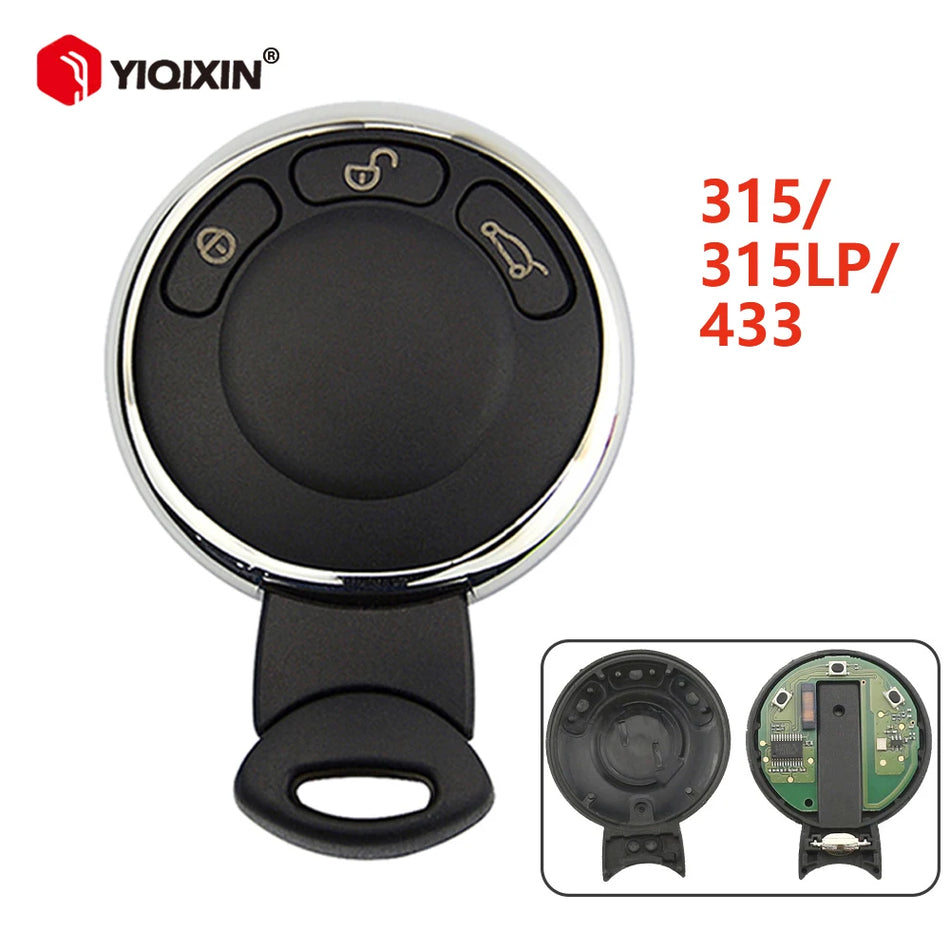 Avaimen kaukosäädin BMW Mini Cooper 3-nappinen kaukosäädin 315/433/868MHz ID46 PCF7945 vaihto