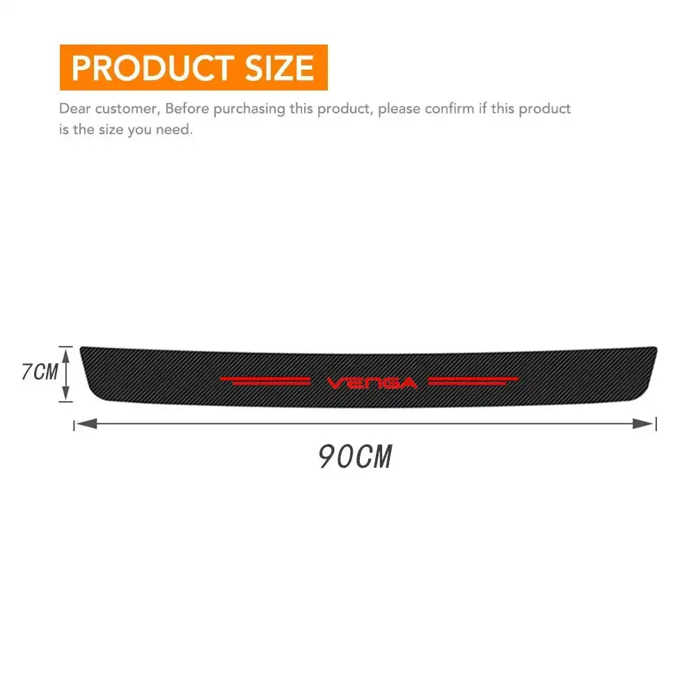 Carbon Fiber Car Door Sill Protector For Kia Venga Threshold 1Pc trunk