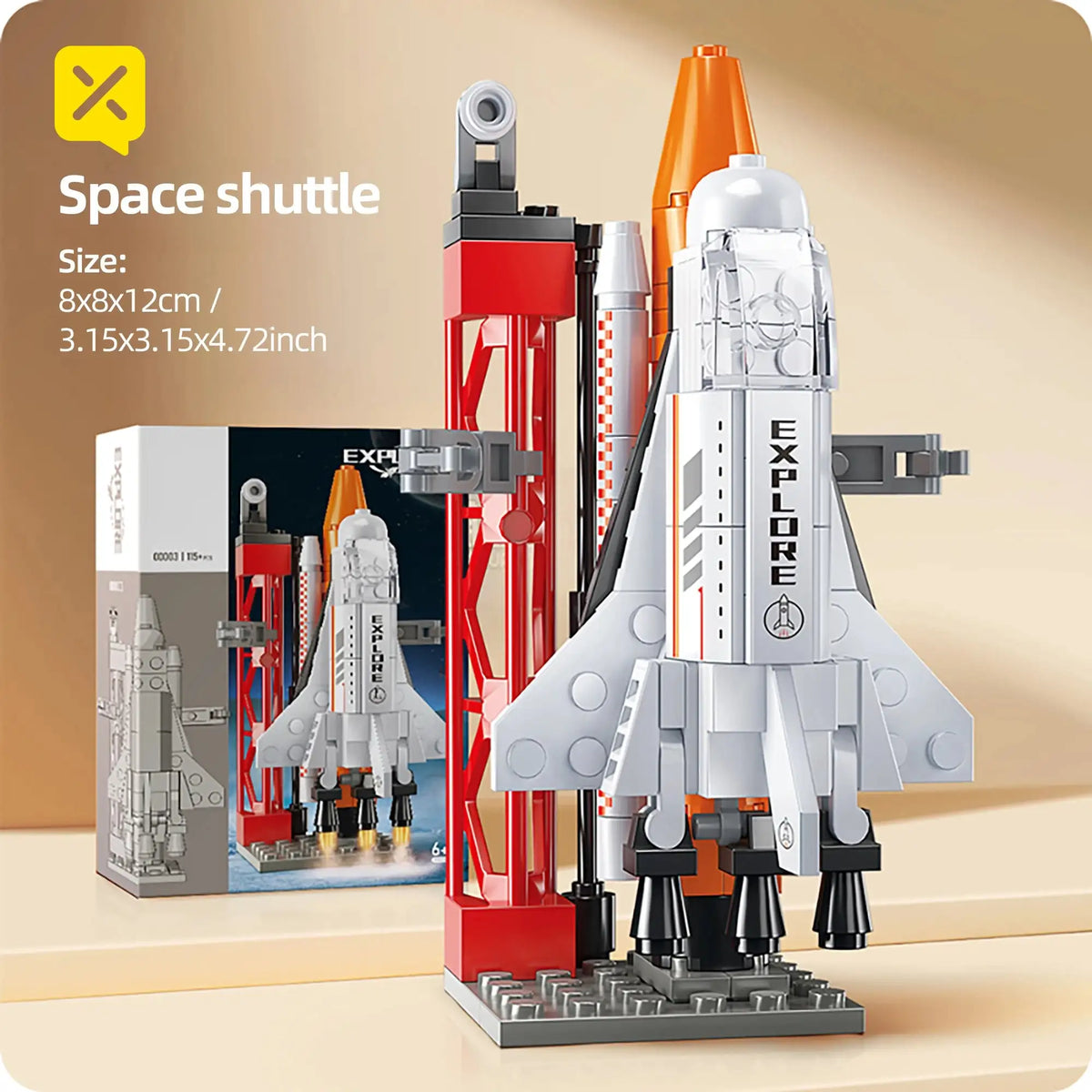 133Pcs Aerospace Rocket Launch Center Building Blocks Kit 00003 with box