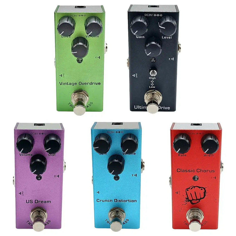 Mini Guitar Pedal Overdrive Distortion Chorus Tremolo Delay