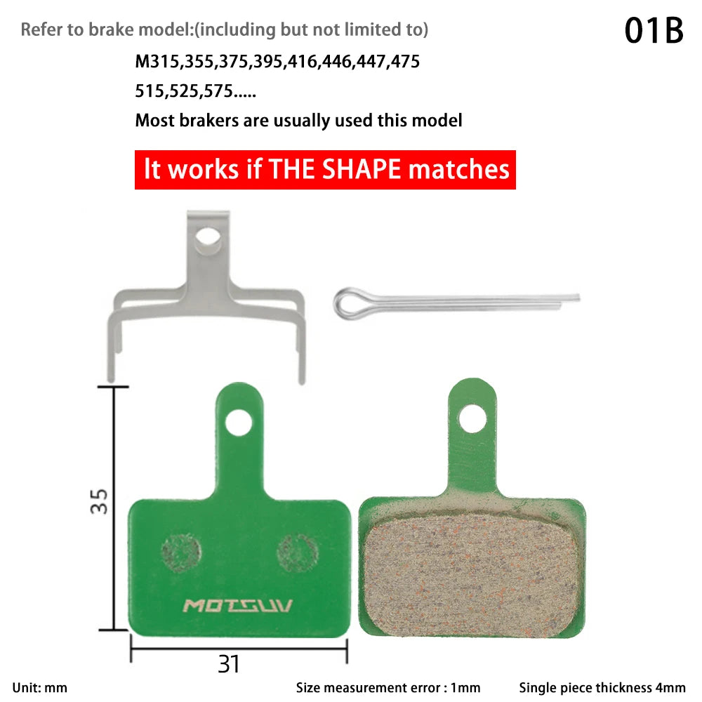 10 Pairs MTB Disc Brake Pads Ceramic &ndash; Ceramic Pad Formula 01B