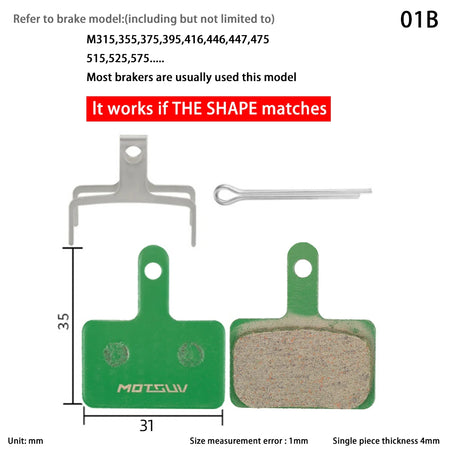 10 Pairs MTB Disc Brake Pads Ceramic &ndash; Ceramic Pad Formula 01B