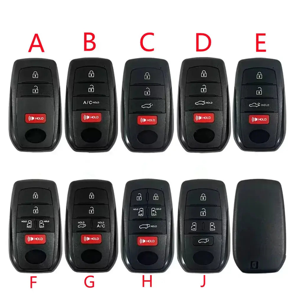 Car Smart Remote Key Shell Replacement For Toyota Corolla Cross 2022-2024 3/4/5/6 Buttons With Logo by InterCyprus Trading Ltd
