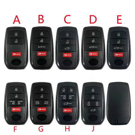 Car Smart Remote Key Shell Replacement For Toyota Corolla Cross 2022-2024 3/4/5/6 Buttons With Logo by InterCyprus Trading Ltd