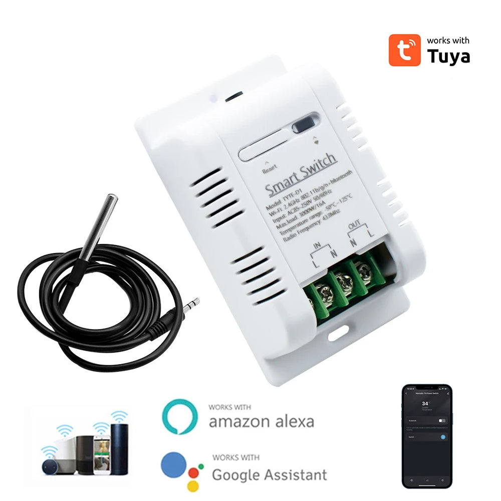 DS18B20 Waterproof Smart Temperature Sensor with Tuya WiFi Control Style A / CHINA