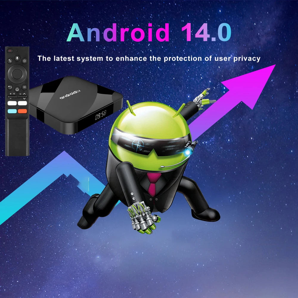 TV98 ATV W2 &ndash; Android 14 Ultra HD 8K Dual WiFi 4G 5G BT5