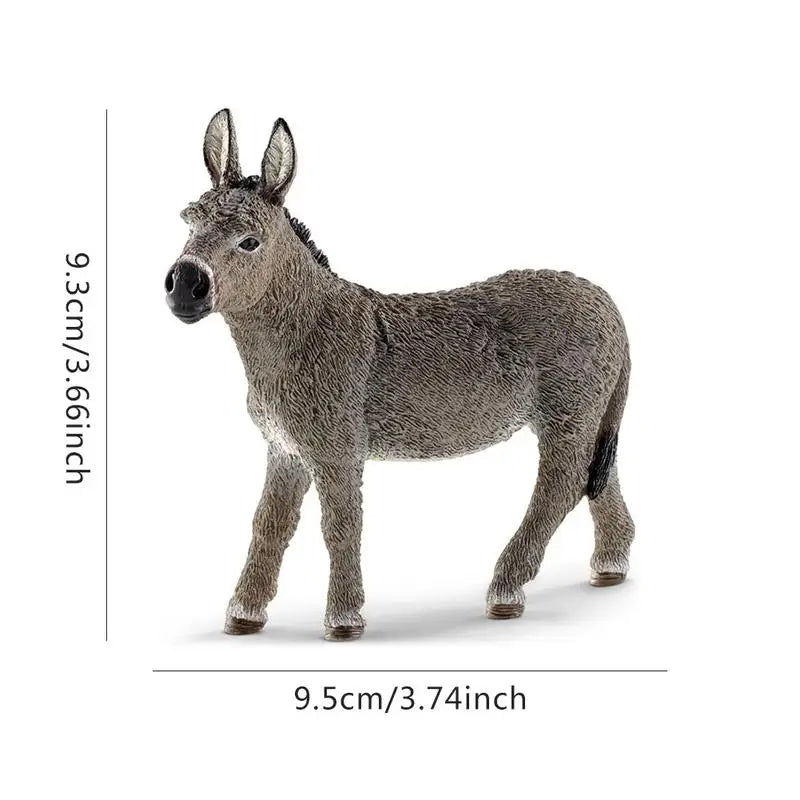 Donkey Figurine 3.7in &ndash; PVC Party Favors Cake Topper