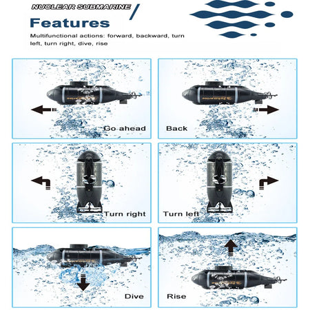 CONUSEA 6CH Remote Control Submarine Boat for Underwater Adventures