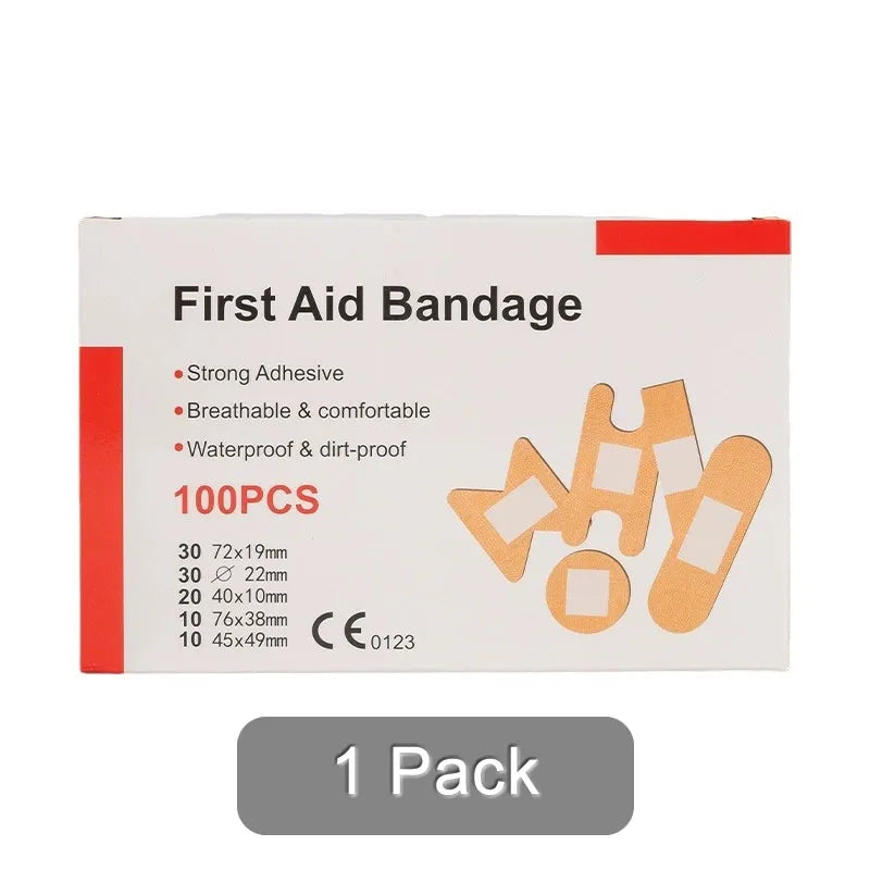 100Pcs First Aid Waterproof Wound Plaster &ndash; Antibacterial 1 Pack