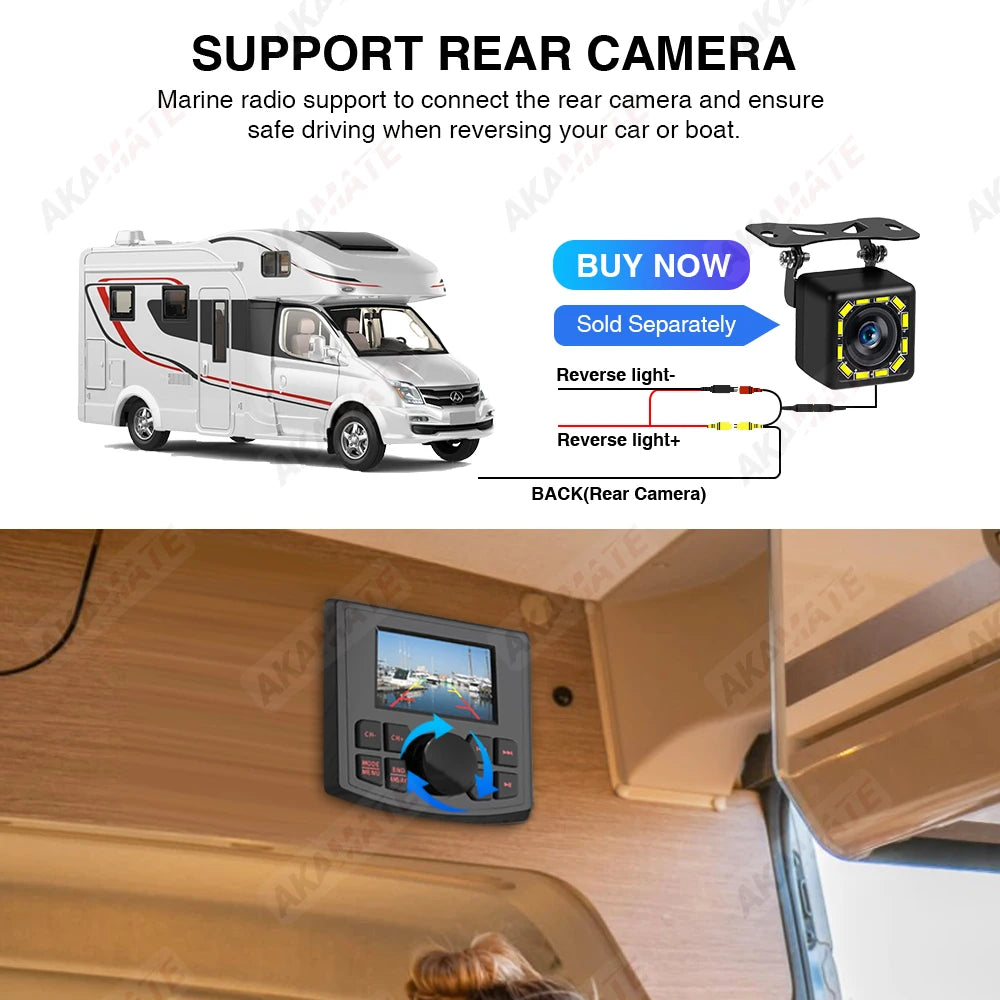 MP5 Radio MS-52RV-1 &ndash; Waterproof IPX5 Bluetooth Receiver