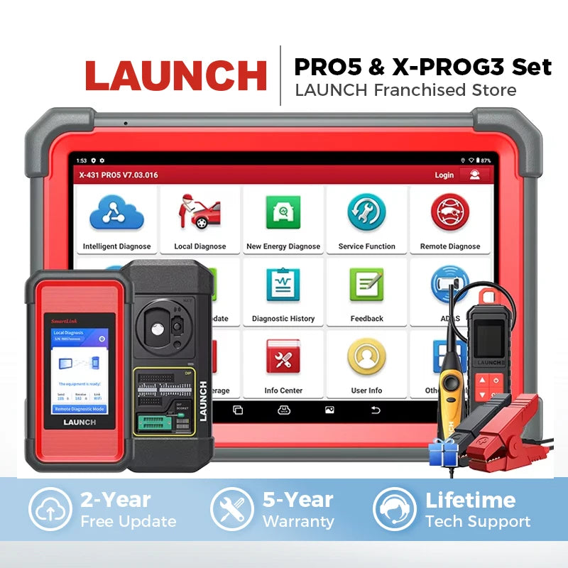 Λανσάρισμα X431 PRO5 με το σετ εργαλείων σαρωτή IMMO X-PROG3
