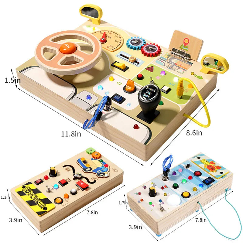 MY10082 Busy Board Led Switch Wheel Educational Toy &ndash; Play