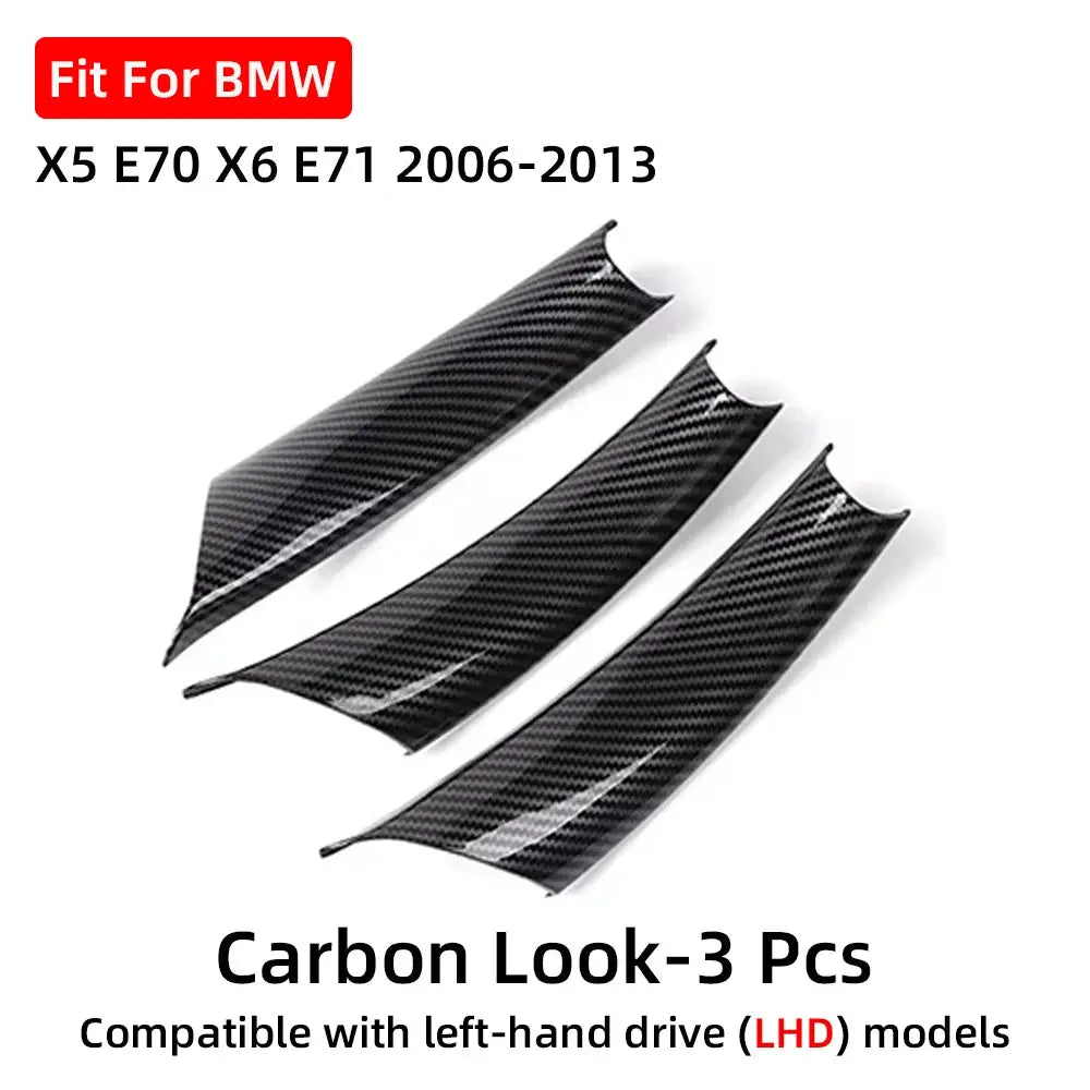 For BMW X5 E70 X6 E71 2006-2013 LHD RHD Door Handle Pull ABS Inner Trim Cover Black Beige Carbon Look by InterCyprus Trading Ltd