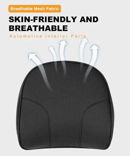 Vtear Universal Car Neck Pillow Memory Foam Headrest Cushion Slip On Elastic Strap Breathable Perforated Neck Relief Accessories by InterCyprus Trading Ltd