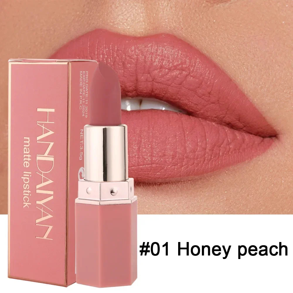 Matte 6-Colour Lipstick Set - Long-lasting, Waterproof 01 / Full Size