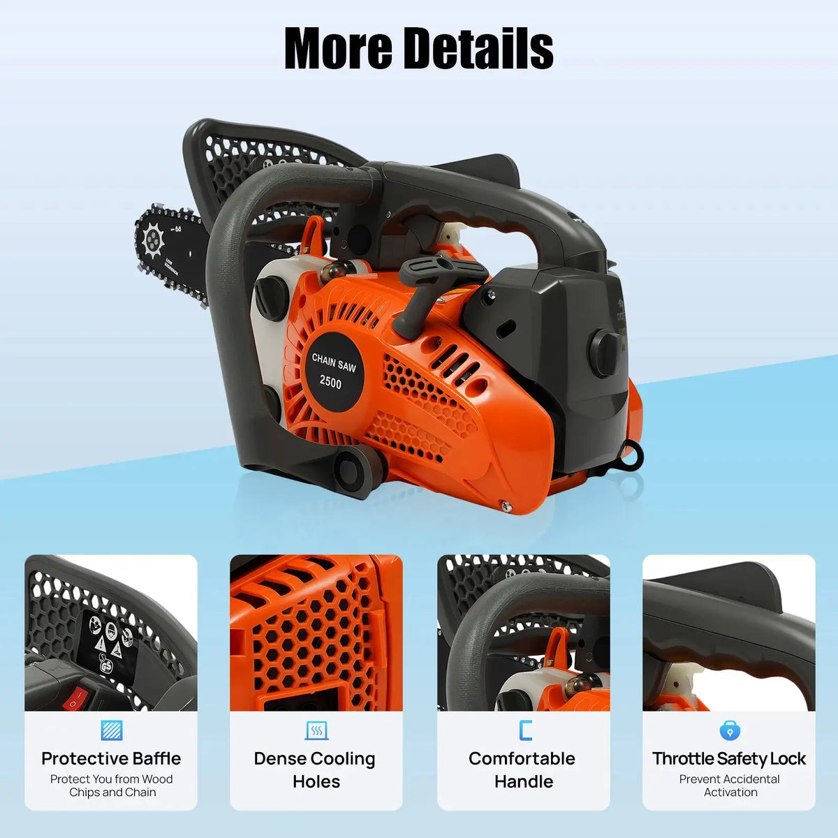 900W Gasoline Chainsaw &ndash; Top Handle Portable Power
