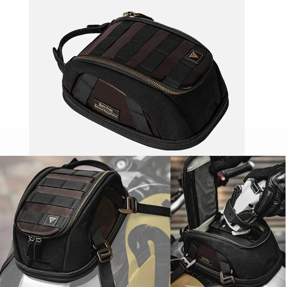 Expandable Universal Iron Material Magnetic Tank Bag Motorcycle Tank Bag Travel Front Bag Handbag Toolkit Front Bag by InterCyprus Trading Ltd