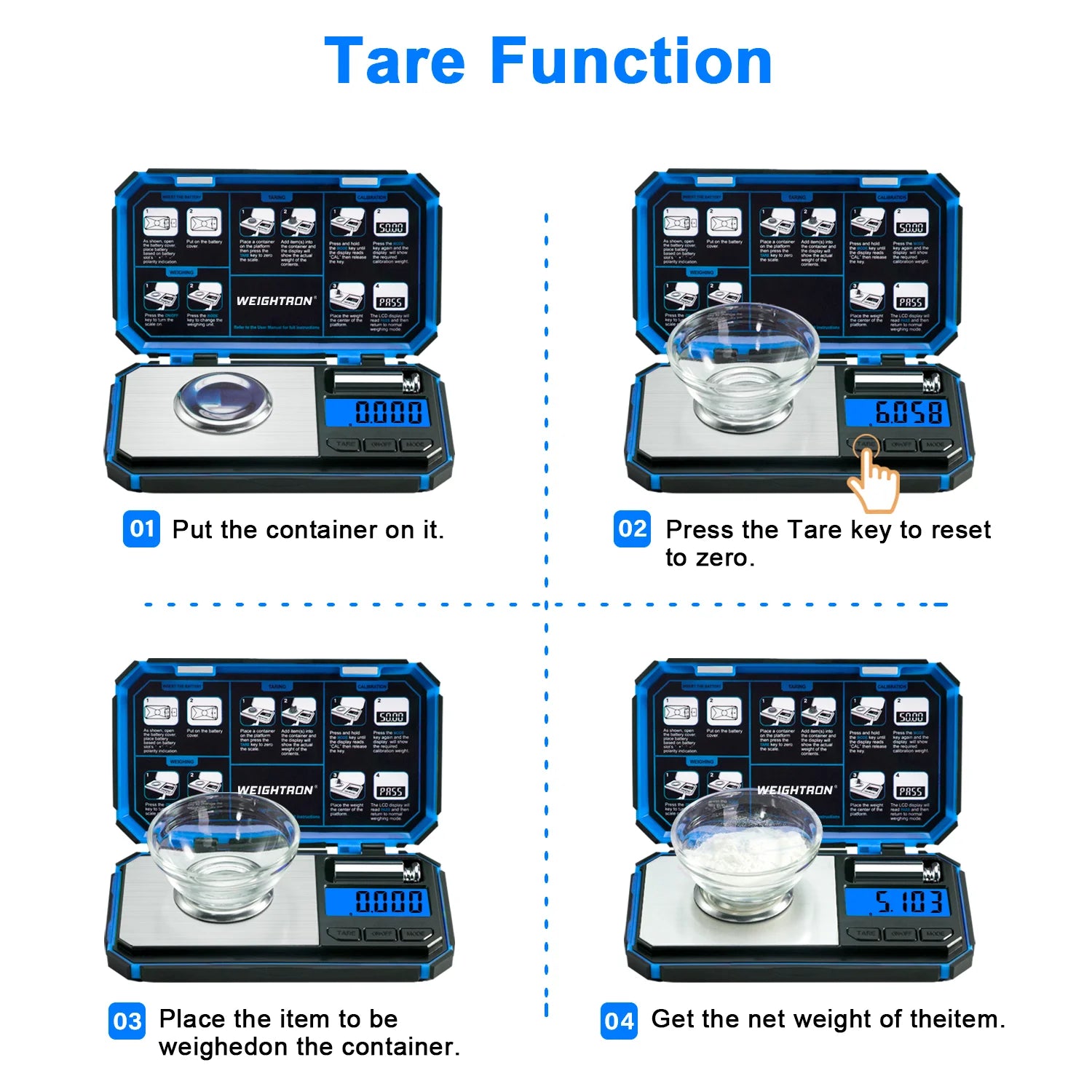 TU-50-BLU Jewelry Scale &ndash; Ultra-Precise 0.001g Readings