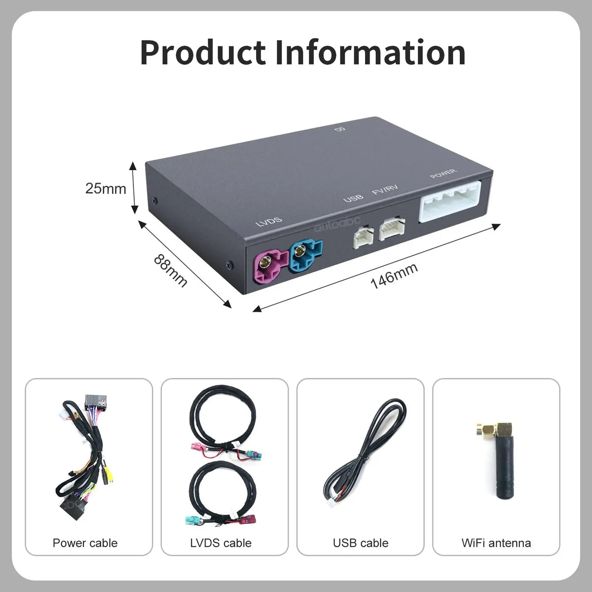 AUTOABC 2025 New Wireless CarPlay For Alfa Romeo Stelvio / Giulia 2017-2019 with Android Auto Mirror link Airplay BT Function by InterCyprus Trading Ltd