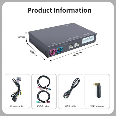 AUTOABC 2025 New Wireless CarPlay For Alfa Romeo Stelvio / Giulia 2017-2019 with Android Auto Mirror link Airplay BT Function by InterCyprus Trading Ltd