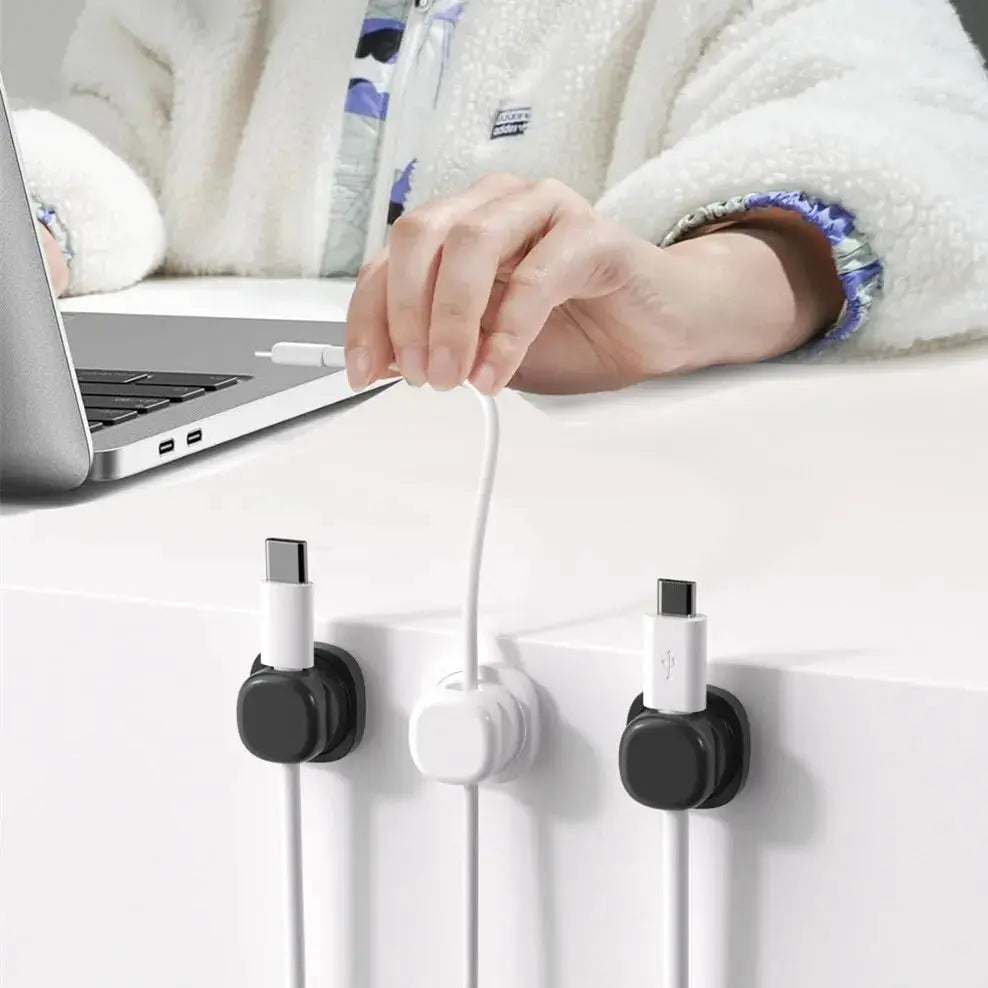 6-Piece Household Cable Clamp Kit with Rotatable Base and Anti-Slip Design, Suitable for Home and Car Work Desk with Mobile by InterCyprus Trading Ltd