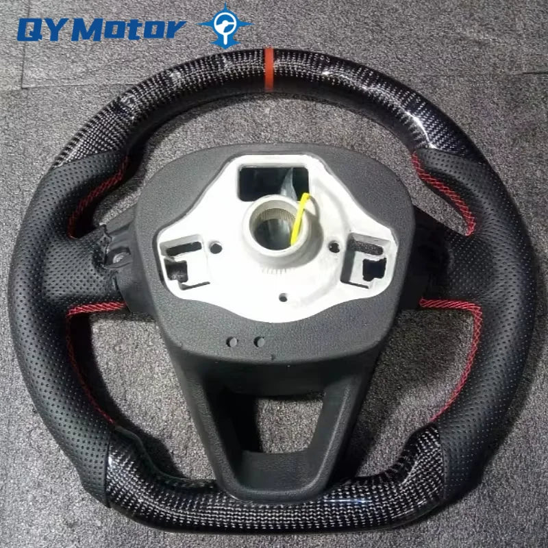 Seat Leon Cupra FR 5F MK3 oglekļa šķiedras stūre ar perforētu ādu