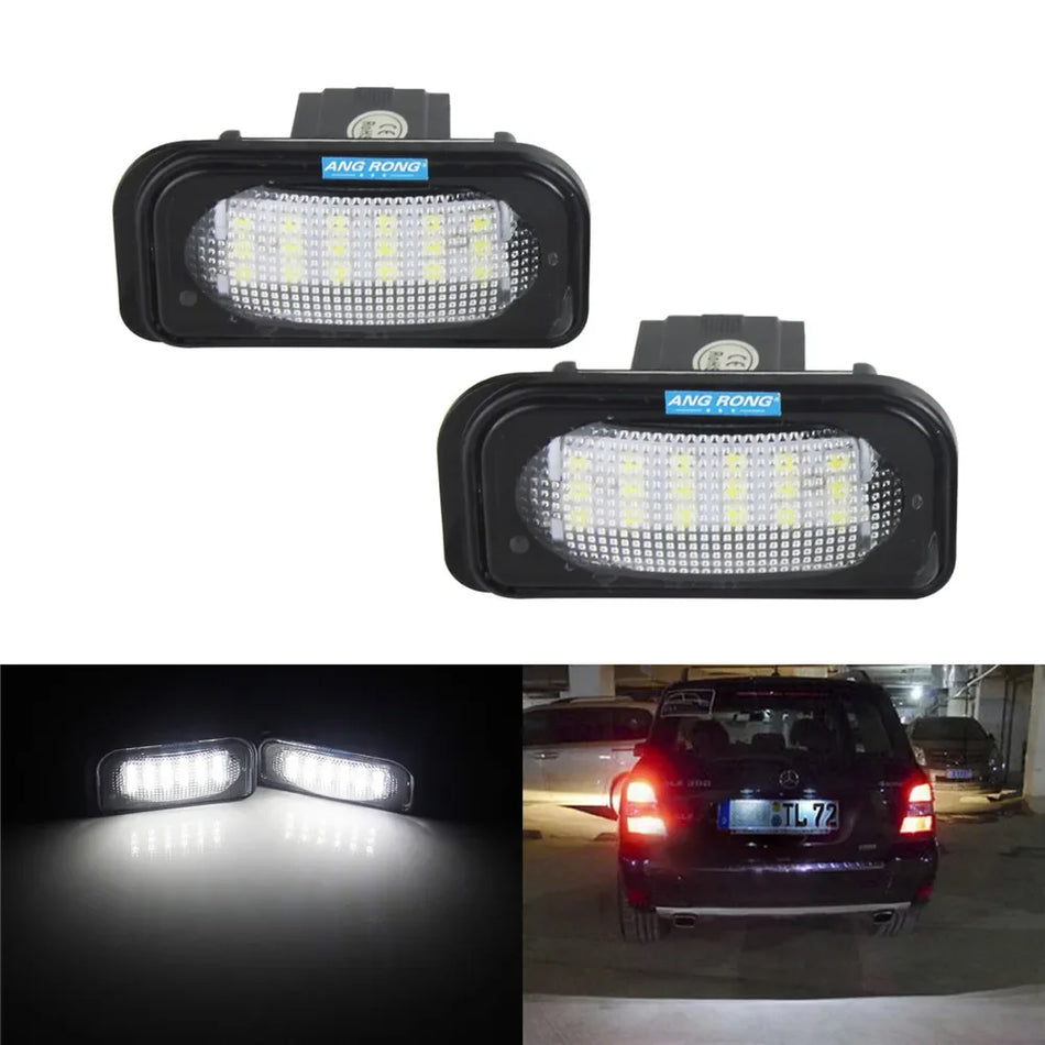 18 SMD baltos LED numerio apšvietimo lemputės Mercedes-Benz C-Class W203 C230 C240 C280