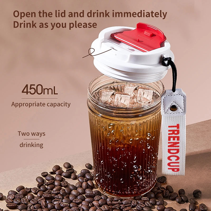 High Borosilicate Glass Portable Water Cup &ndash; Heat Resistant