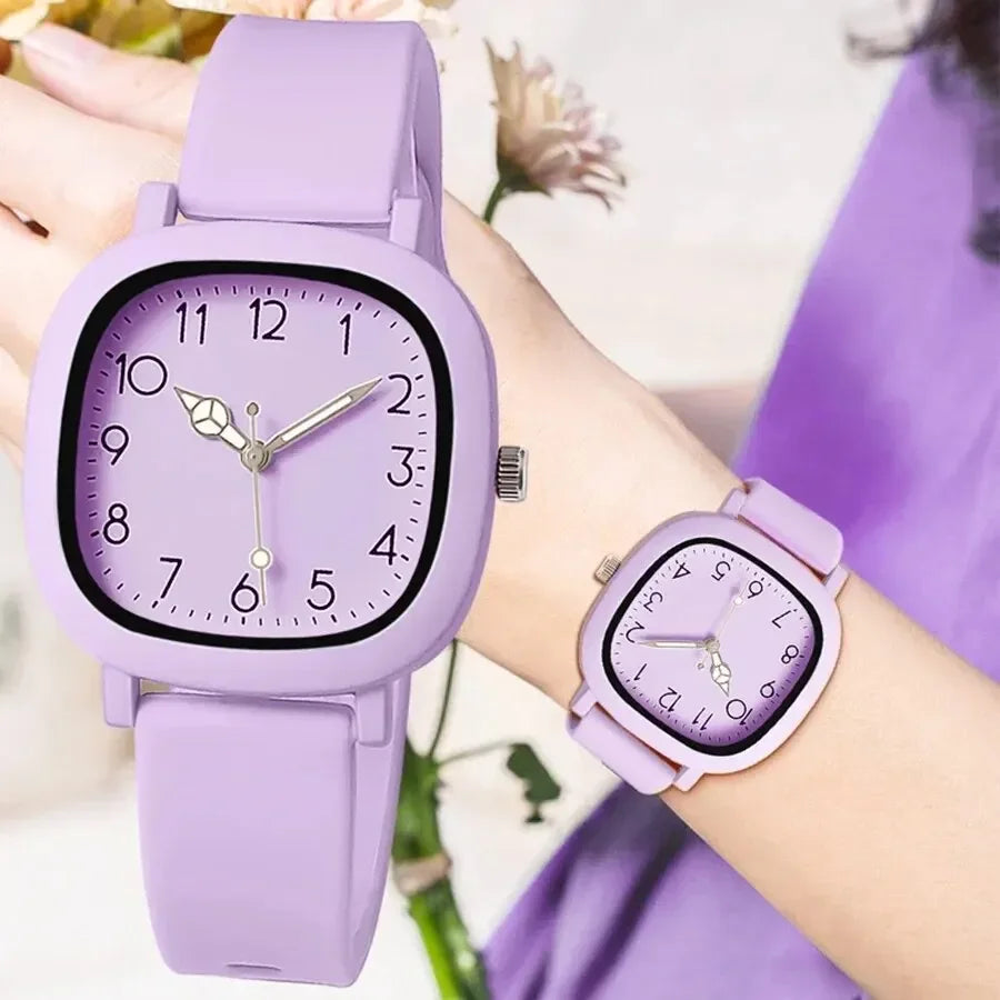 Fashionable Women's Quartz Watch with Silicone Band 2024