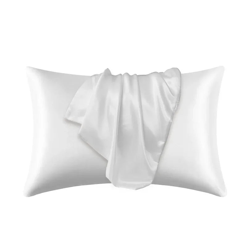 100% Silk Pillowcase by NoEnName_Null &ndash; Promotes Healthier Hair and Skin white / 51cmx76cm