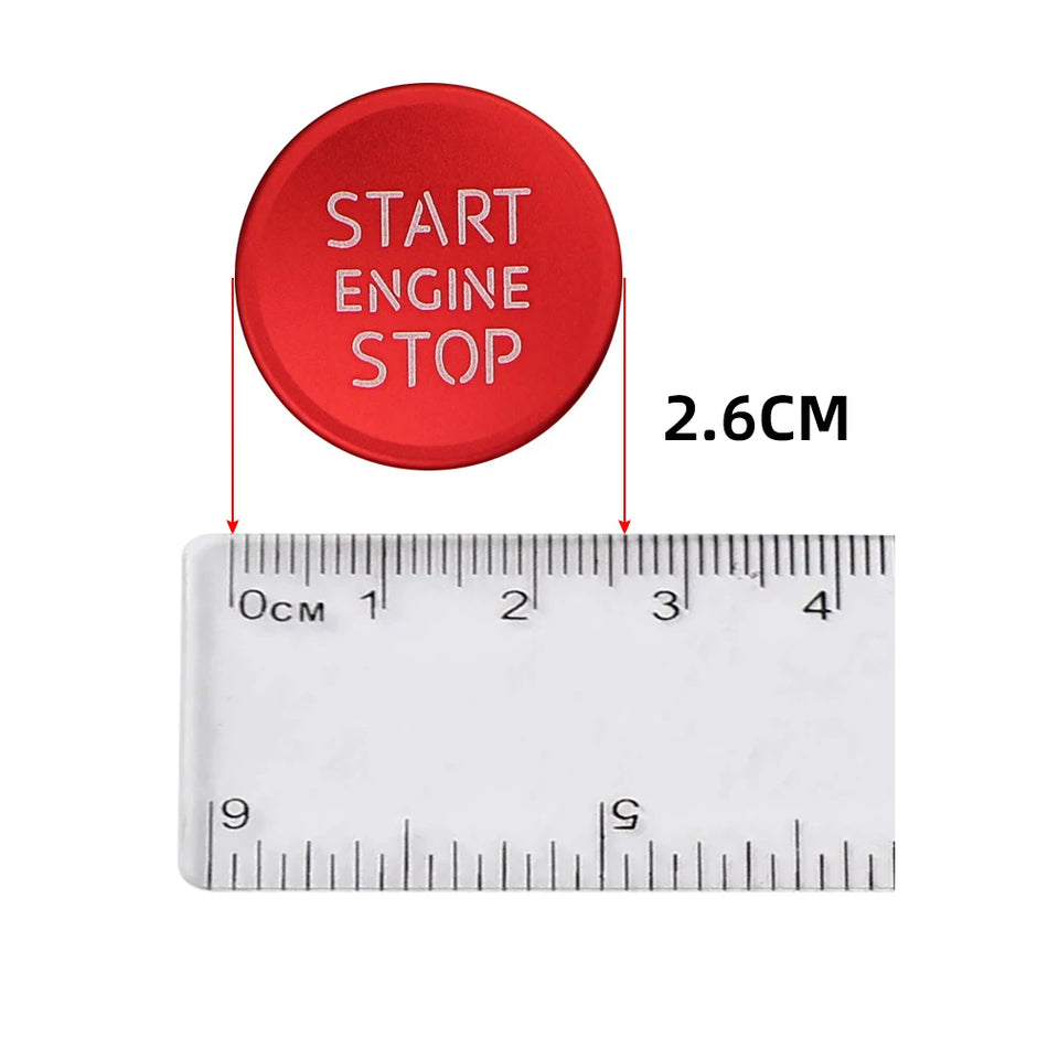 Pradžios sustabdymo mygtuko žiedas dangtelis chromo interjerui Peugeot 5008 3008 408 508 2008 308 4008