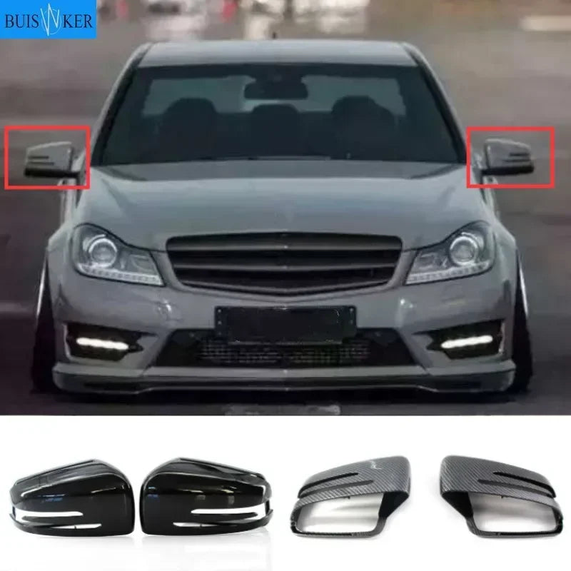 Mercedes anglies pluošto veidrodžio dangtelis For A B C E CLA GLA
