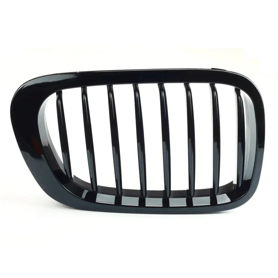 Grill do BMW E46 Serii 3 1998-2001, styl nerki, czarny połysk, trwałe dopasowanie