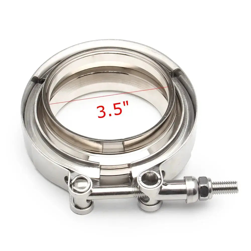 2" 2.5" 3" 3.5" 4" V-Band Clamp With Flange Male Female Fit for Exhaust System, Turbocharger, Downpipe, Muffler by InterCyprus Trading Ltd