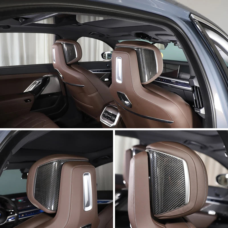 Panel zagłówka z prawdziwego włókna węglowego BMW Serii 7 G70 2023 Plus