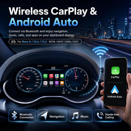 12.3 "LCD Digital Dashboard Cluster For Mercedes Benz A GLA CLA Class W176 X156 117 C177 With Wireless CarPlay Android Auto 8 UI by InterCyprus Trading Ltd